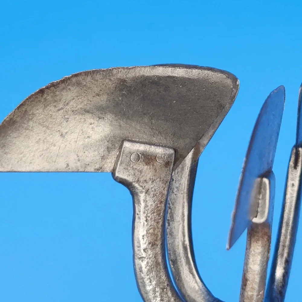 Vintage 6 Blade Primitive Hand Chopper Knife Blades‎ with Wooden Handle